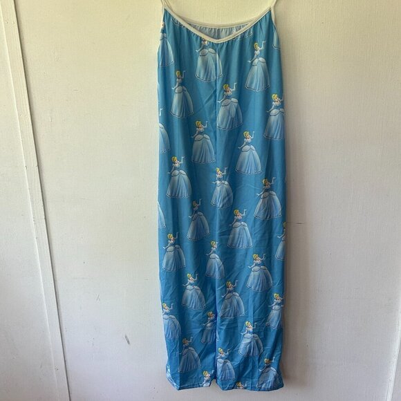 Cinderella Jumpsuit Womens Size XL Blue Lightweight Disney Bounding Pockets - Picture 1 of 8